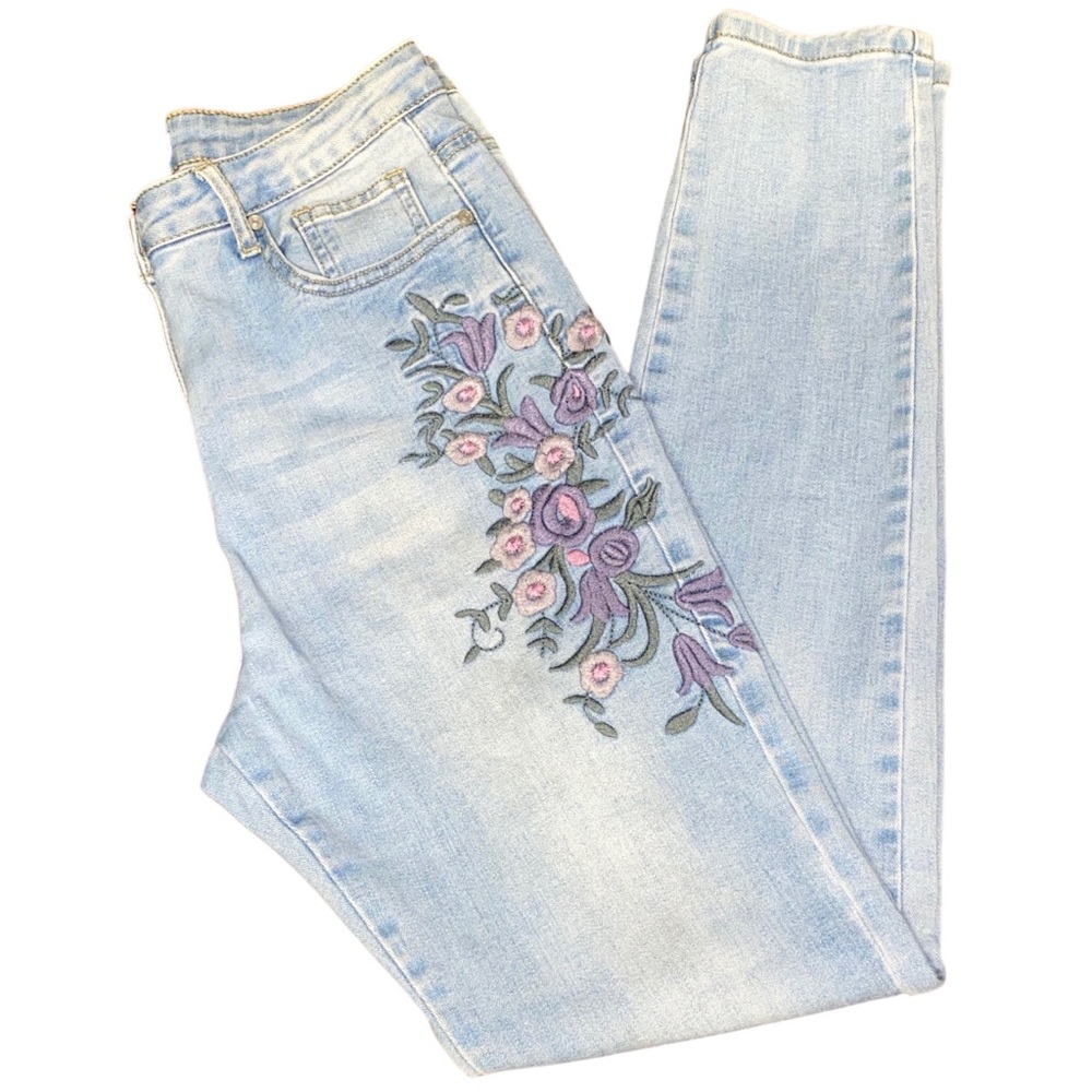 Missguided•Sinner High Rise Floral Skinny Jeans